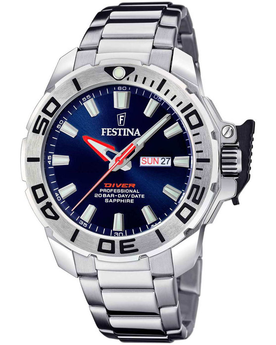 Festina Diver Silver Stainless Steel Bracelet F20665/1