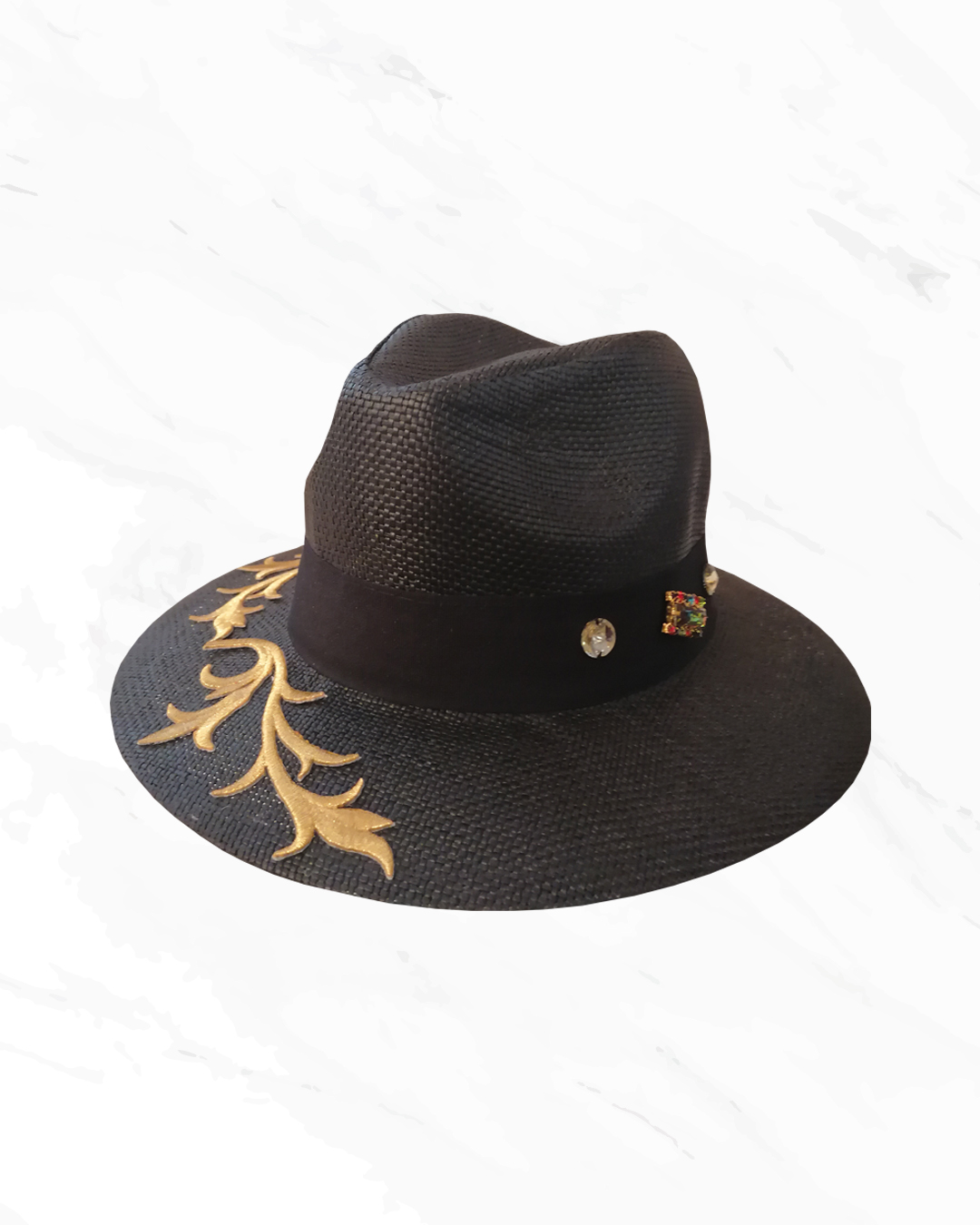 Χειροποίητο ψάθινο καπέλο Fendora "IRIS"