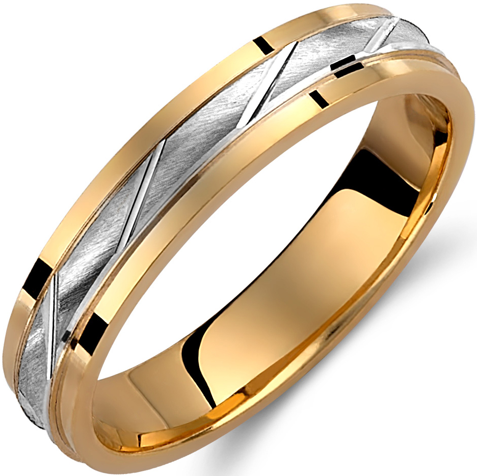 Βέρες Γάμου σε Χρυσό και Λευκόχρυσο Χειροποίητες από Ελληνικό Εργαστήρι code gk386a