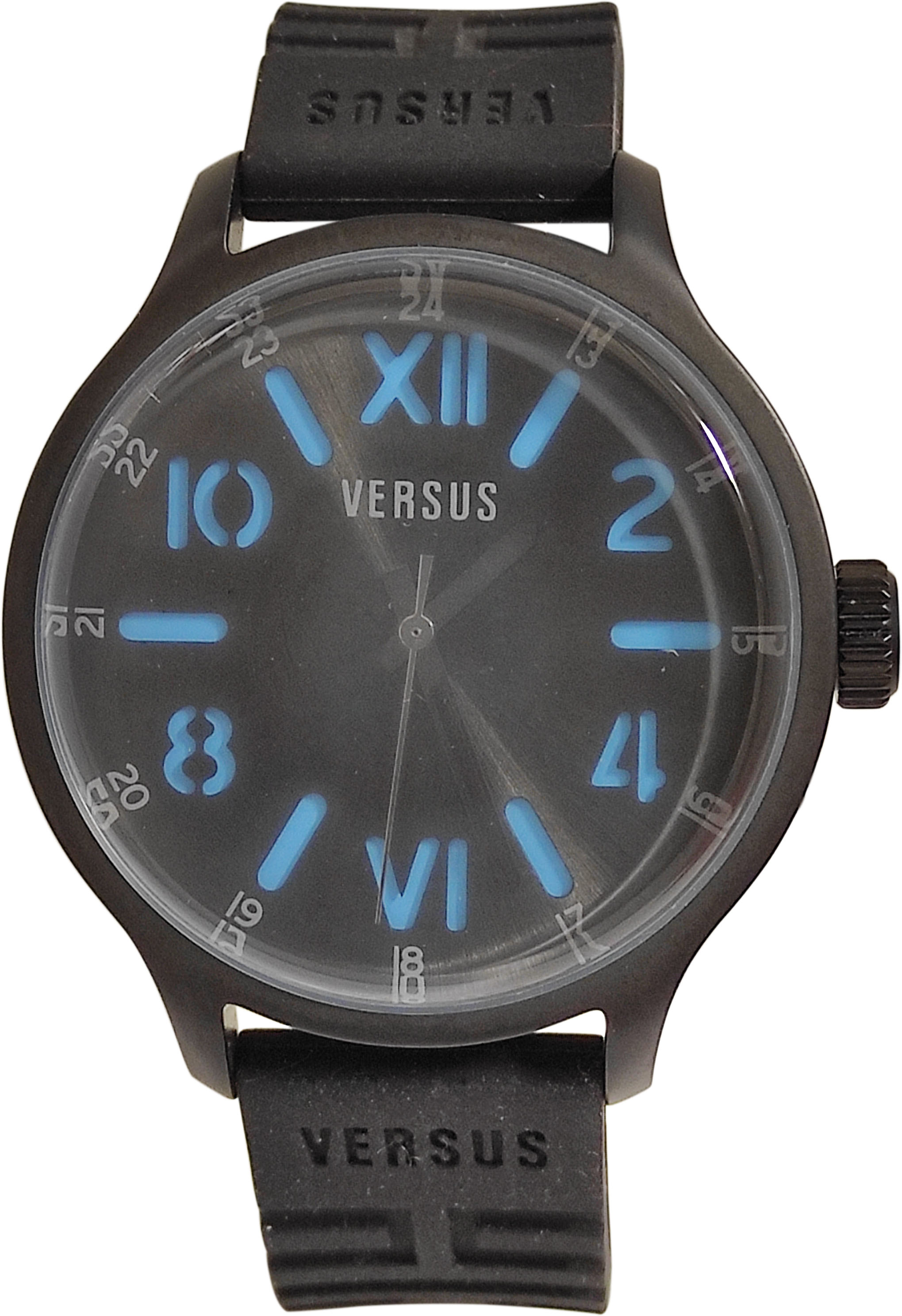 Versus City SS Ip Black Strap Sil 3C7050