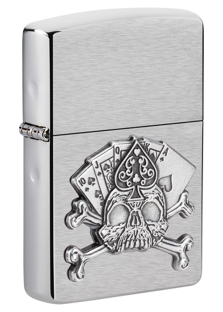 Zippo 49293 Card Skull Emblem Design