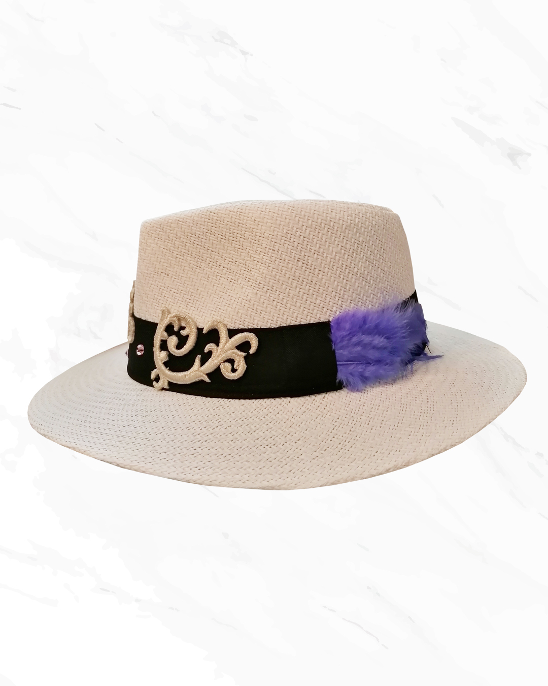Χειροποίητο ψάθινο καπέλο Fendora "PHAEDRA"