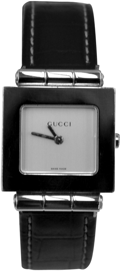 Gucci Black Leather Strap 600J