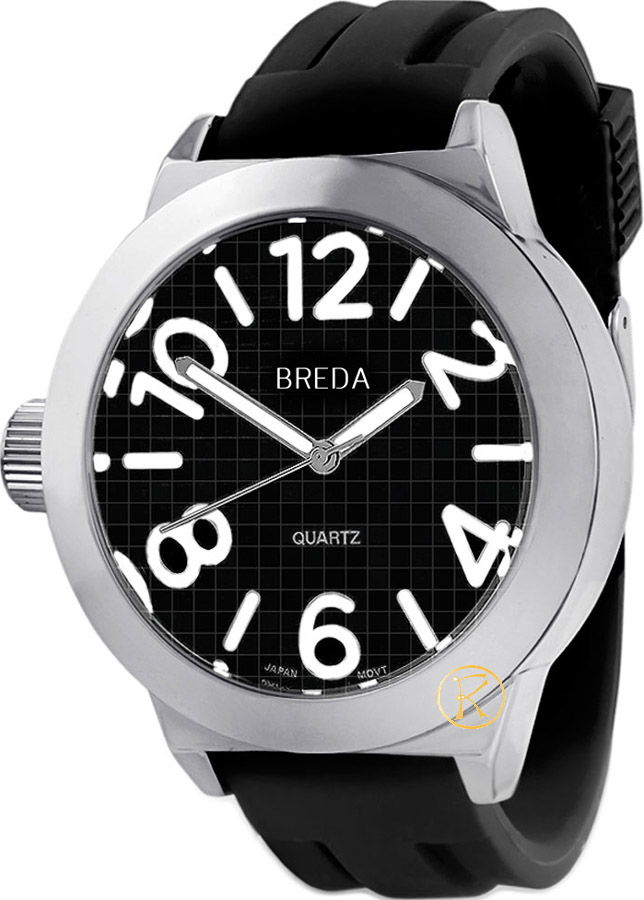 Breda Black Rubber Strap 8137