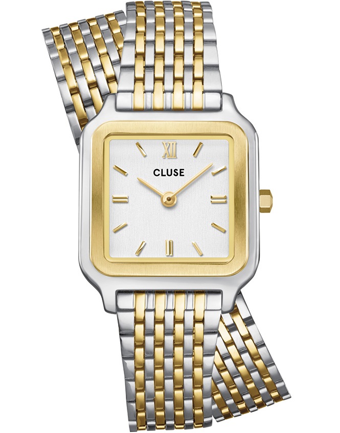 Cluse Gracieuse Petite Two Tone Double Stainless Steel Bracelet CW11814