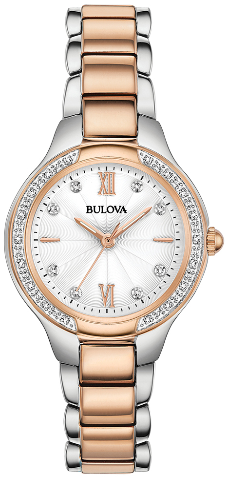 BULOVA Diamond Two Tone Stainless Steel Bracelet 98R272