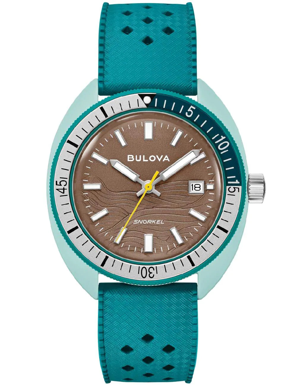Bulova Snorkel Green Silicon Strap 98B446