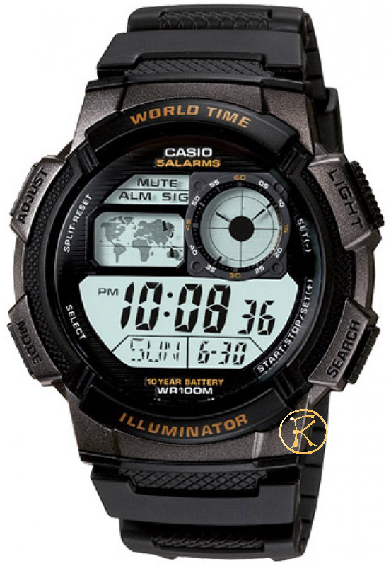 CASIO Sport Black Rubber AE-1000W-1AVEF