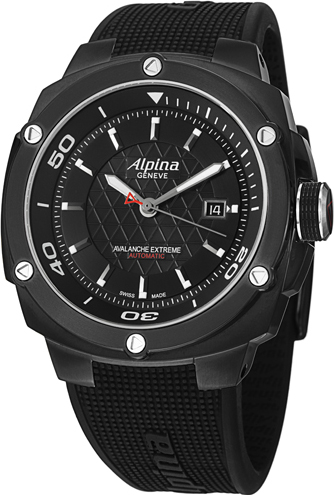 ALPINA Extreme Automatic Black Rubber Strap AL-525LBB5FBAE6