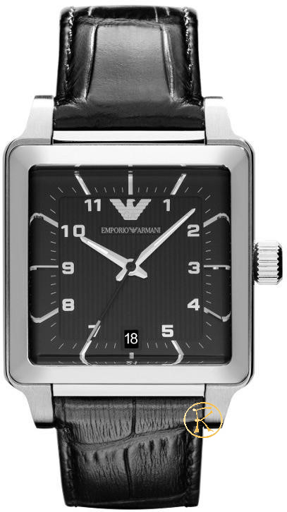 Emporio Armani Square Leather Mens Watch AR1621
