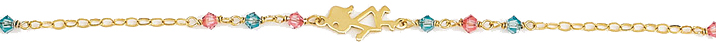 Παιδικό βραχιόλι σε χρυσό Κ14 code GKB1044-23