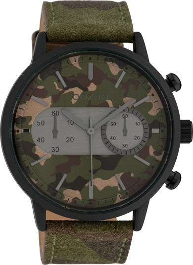 Oozoo Timepieces XXL Camo Leather Strap C10068