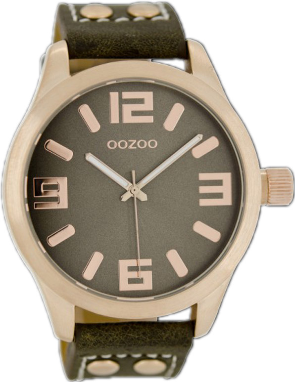OOZOO Small Timepieces Brown Leather Strap C1158