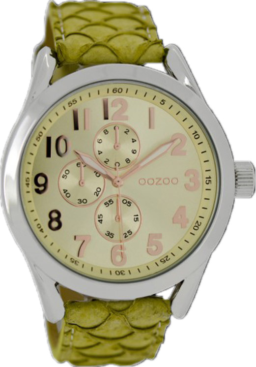 Oozoo Timepieces Khaki Leather Strap C6530