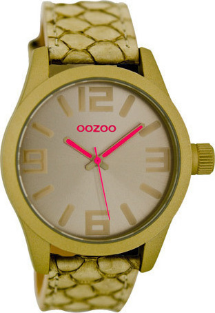 Oozoo Unisex Beige Leather Strap C6565