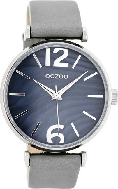 OOZOO Timepieces Grey Leather Strap C8692