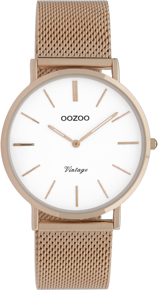 OOZOO Timepieces Vintage Rose Gold Metal Bracelet C9918