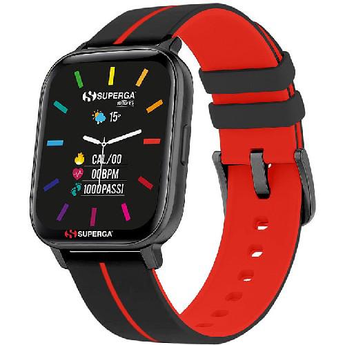 Superga Smartwatch SW-STC018 Black/Red Rubber Strap