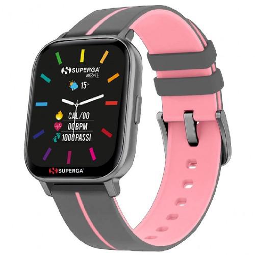 Superga Smartwatch SW-STC023 Grey/Pink Rubber Strap