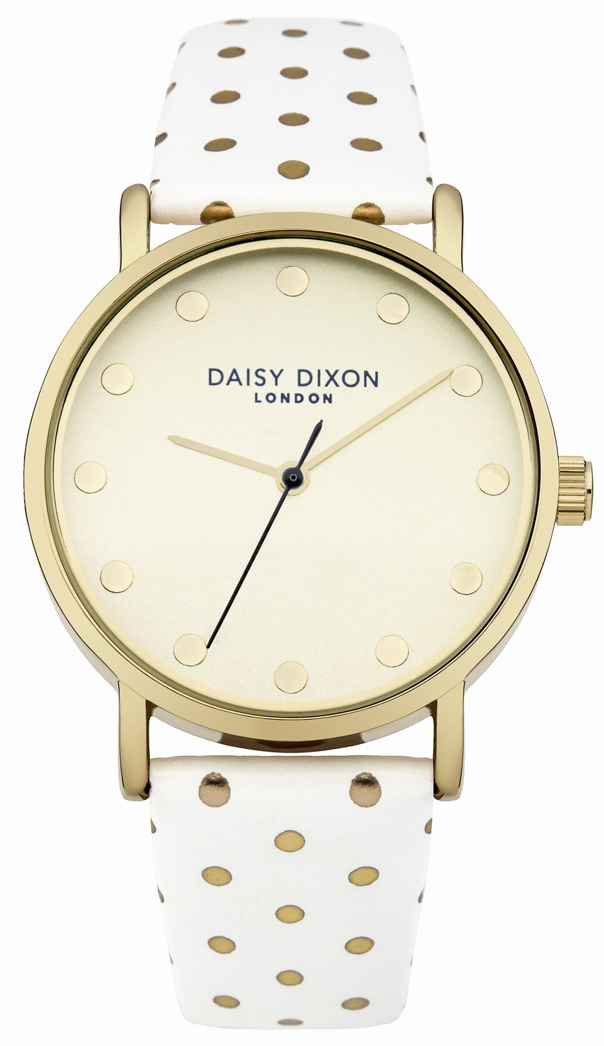 DAISY DIXON Candice Gold White Leather Strap DD022WG