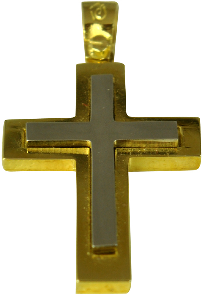 Χρυσός Σταυρός 14Κ με λευκόχρυσο code GK0060-1205