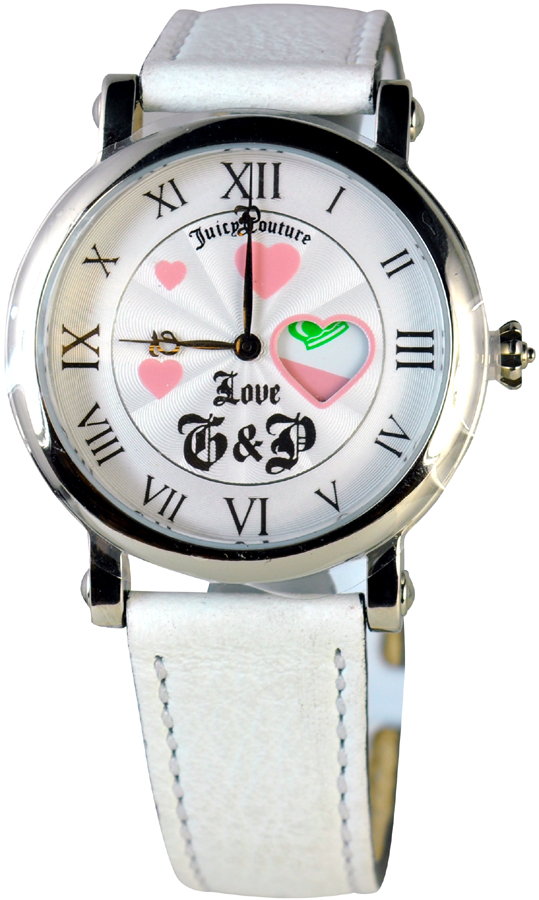 Juicy Couture White Leather Strap Watch 1900349