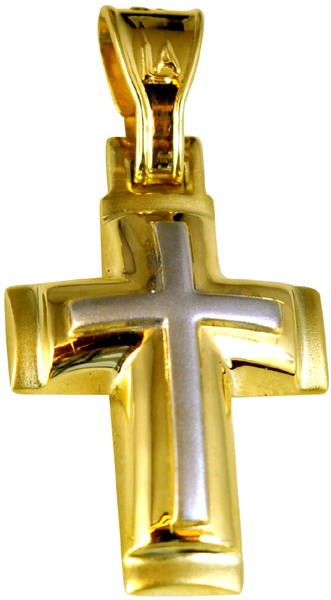 Χρυσός Σταυρός 14Κ με λευκόχρυσο code GK0069-1205