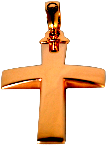 Ροζ χρυσός Βαπτιστικός Σταυρός 14Κ code GK0036-1703
