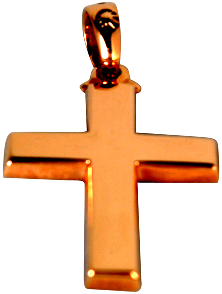 Ροζ χρυσός Βαπτιστικός Σταυρός 14Κ code GK0041-1703