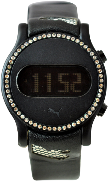 Puma Black Leather Strap PU910042002