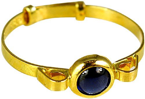 Παιδικό δαχτυλίδι χρυσό 14Κ με μπλε πέτρα code GK0106