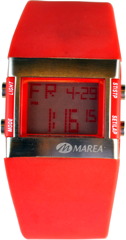 Marea Red Rubber Strap B35023/8