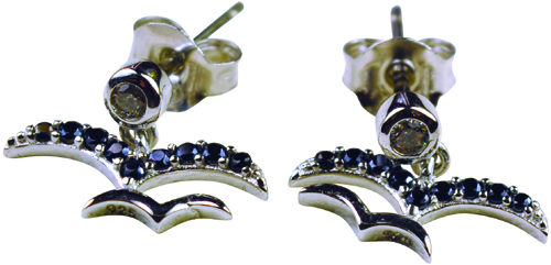 Ασημένια σκουλαρίκια  με ζιργκόν code GK0179