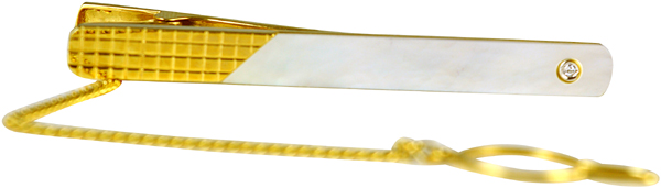 Χρυσό κλιπ γραβάτας 14Κ με φίλντισι  code GK0274
