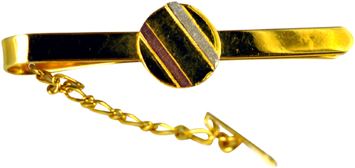 Χρυσό κλιπ γραβάτας 14Κ με ροζ χρυσό σχέδιο  code GK0279