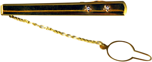 Χρυσό κλιπ γραβάτας 14Κ με ημιπολύτιμες πέτρες code GK0291