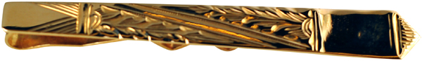 Χρυσό κλιπ γραβάτας 14Κ σκαλισμένη με καλέμι code GK0297
