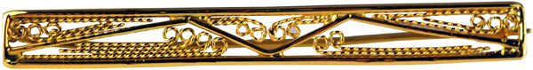 Χρυσή σεγαριστή καρφίτσα με καράβολα χρυσά στο χέρι 14Κ code GK0298