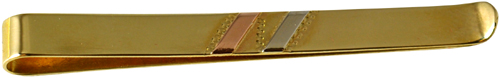 Χρυσό κλιπ γραβάτας 14Κ με ροζ & λευκόχρυσο σχέδιο code GK0318