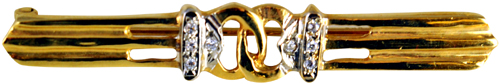 Χρυσή καρφίτσα  πέτου μασιφ με ημιπολύτιμες πέτρες 14Κ code GK0356