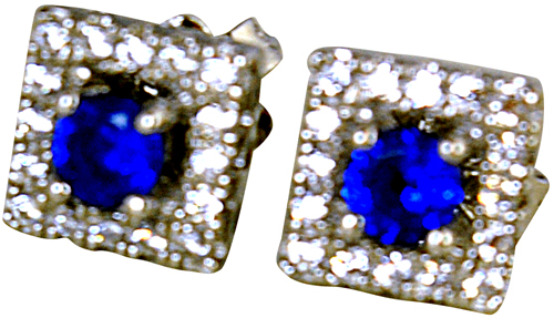 Ασημένια σκουλαρίκια με ημιπολύτιμες πέτρες code GK0422
