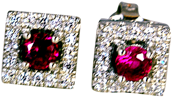 Ασημένια σκουλαρίκια με ημιπολύτιμες πέτρες code GK0428