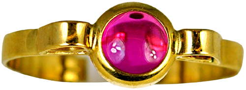 Παιδικό δαχτυλίδι χρυσό 14Κ με φούξια πέτρα code GK0494