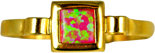 Παιδικό δαχτυλίδι χρυσό 14Κ με πολύχρωμη πέτρα code GK0498