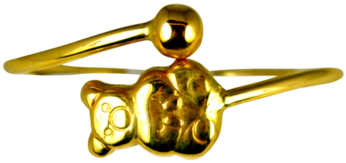 Παιδικό δαχτυλίδι χρυσό 14Κ σε σχήμα αρκουδάκι code GK0505
