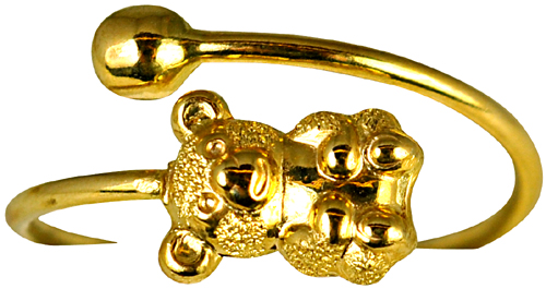 Παιδικό δαχτυλίδι χρυσό 14Κ σε σχήμα αρκουδάκι code GK0507
