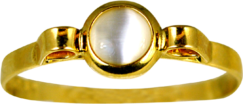 Παιδικό δαχτυλίδι χρυσό 14Κ με λευκή πέτρα code GK0508