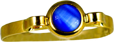 Παιδικό δαχτυλίδι χρυσό 14Κ με μπλε πέτρα code GK0511