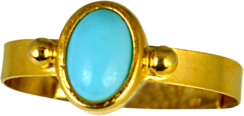 Παιδικό δαχτυλίδι χρυσό 14Κ με τυρκουαζ πέτρα code GK0527
