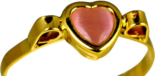 Παιδικό δαχτυλίδι χρυσό 14Κ με ροζ πέτρα code GK0530